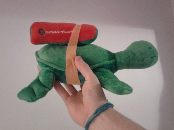 my rocket turtle, the cumulus networks mascot
